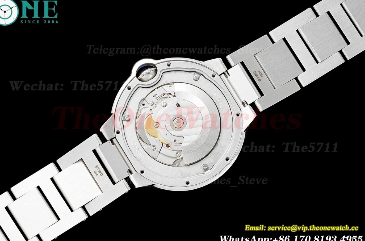 Dial White SS 42mm AF De Ballon Cartier Bleu SS A2824 1219